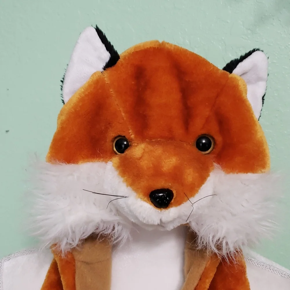 FOX head, ears, hands warm beanie